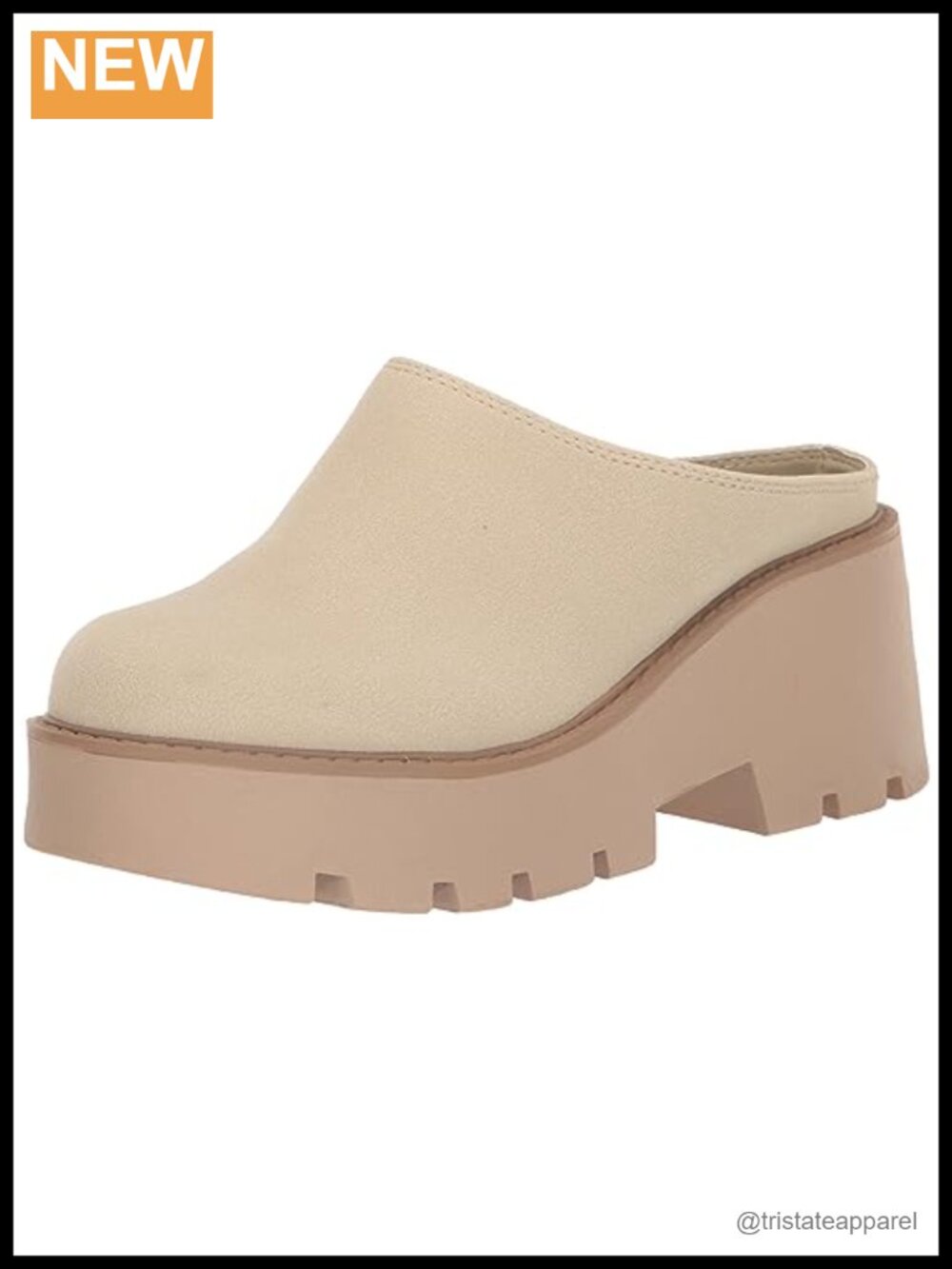 Suede Clogs Open Toe Platform Memory Foam Pull-On Casual Mules